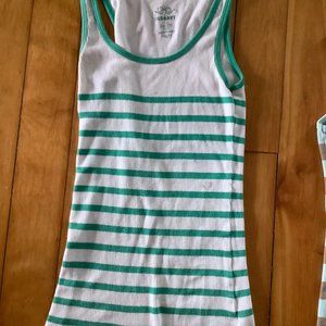 Green and White Striped Tank